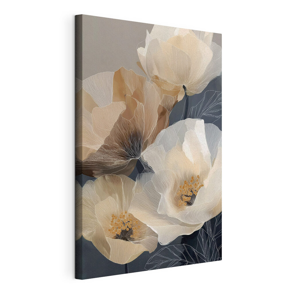 Delicate blooms in soft earth tones