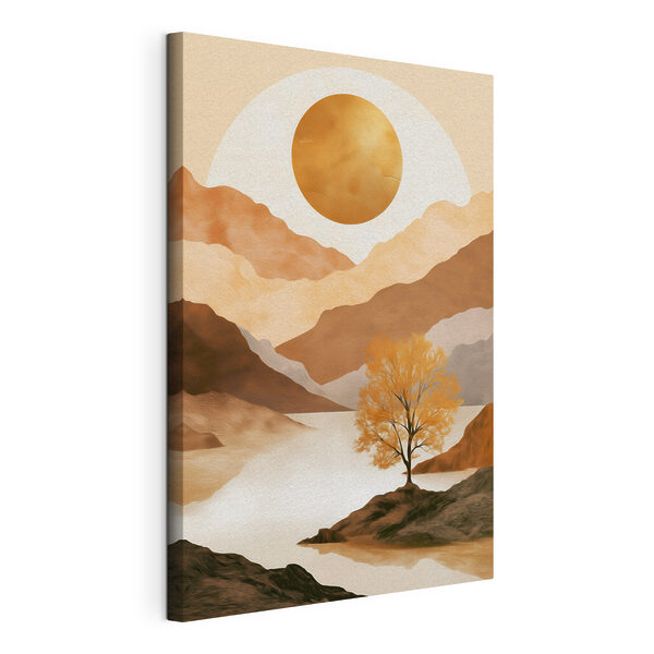 Canvas Schilderijen Boom aan de oever van een meer (Artikelnummer: s49797) Canvas Schilderijen Canvas Schilderijen Boom aan de oever van een meer (Artikelnummer: s49797)