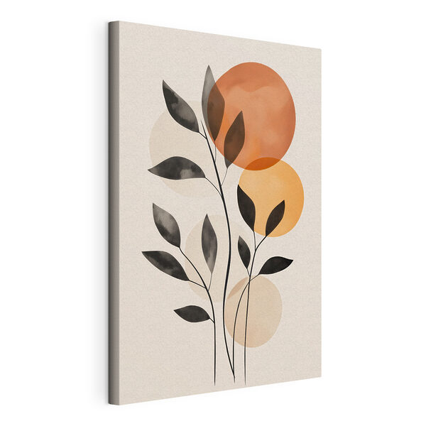 Canvas Schilderijen Plant met bladeren en cirkels (Artikelnummer: s49806) Canvas Schilderijen Canvas Schilderijen Plant met bladeren en cirkels (Artikelnummer: s49806)