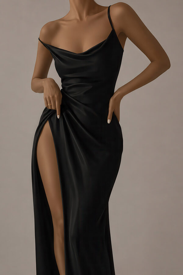 Woman in a black dress