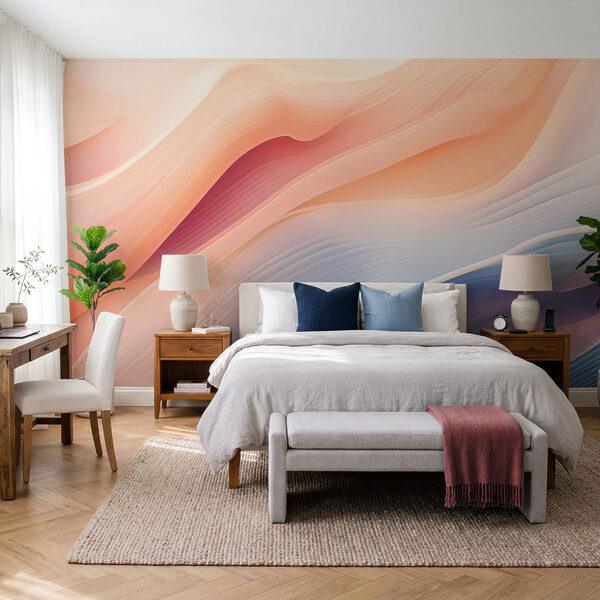 Zachte golven in zachte pastelkleuren