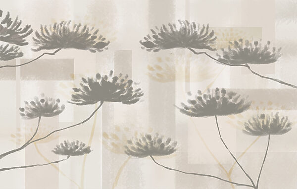 - Delicate florals on a soft background