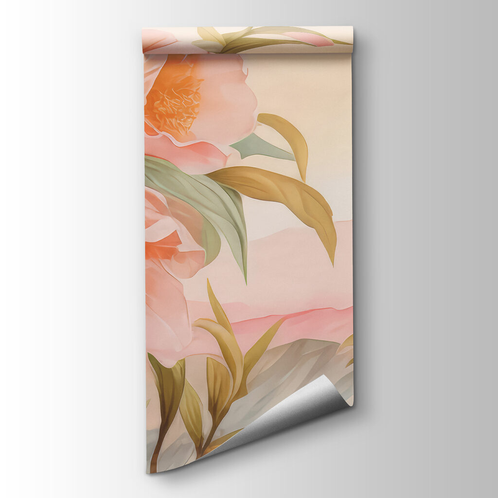 Painting of flowers and trees