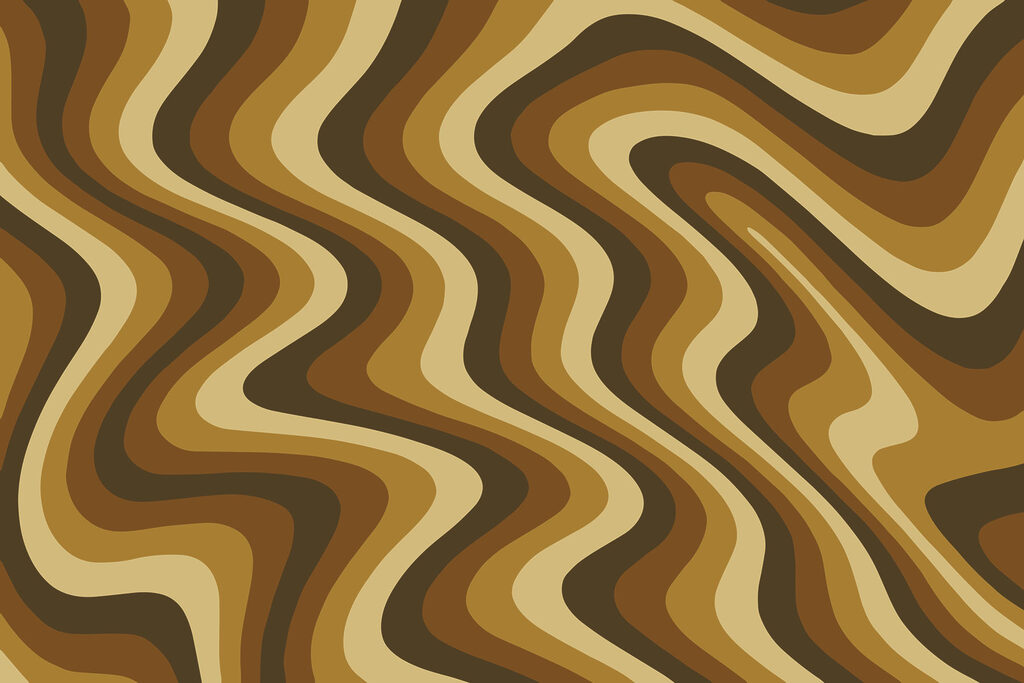 Brown and tan wavy lines