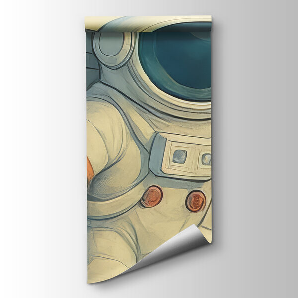 Two astronauts standing on a planet