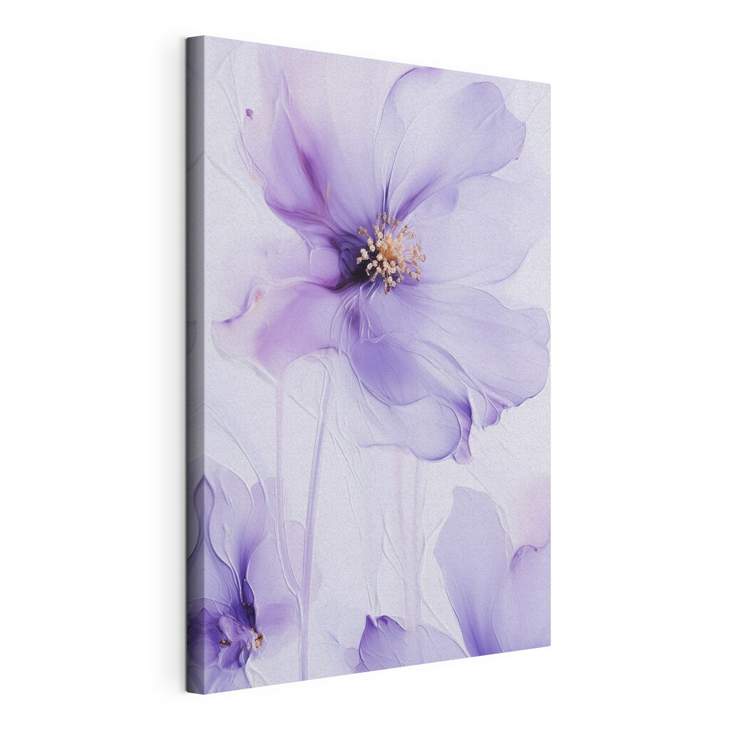 Delicate purple floral elegance unfolds