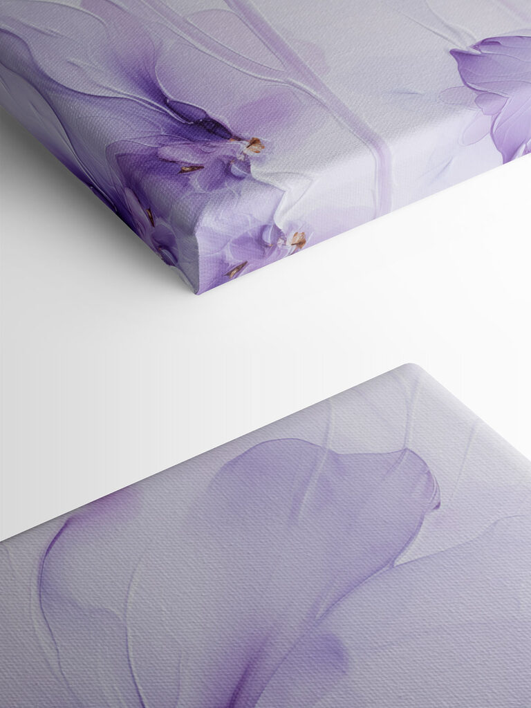 Delicate purple floral elegance unfolds