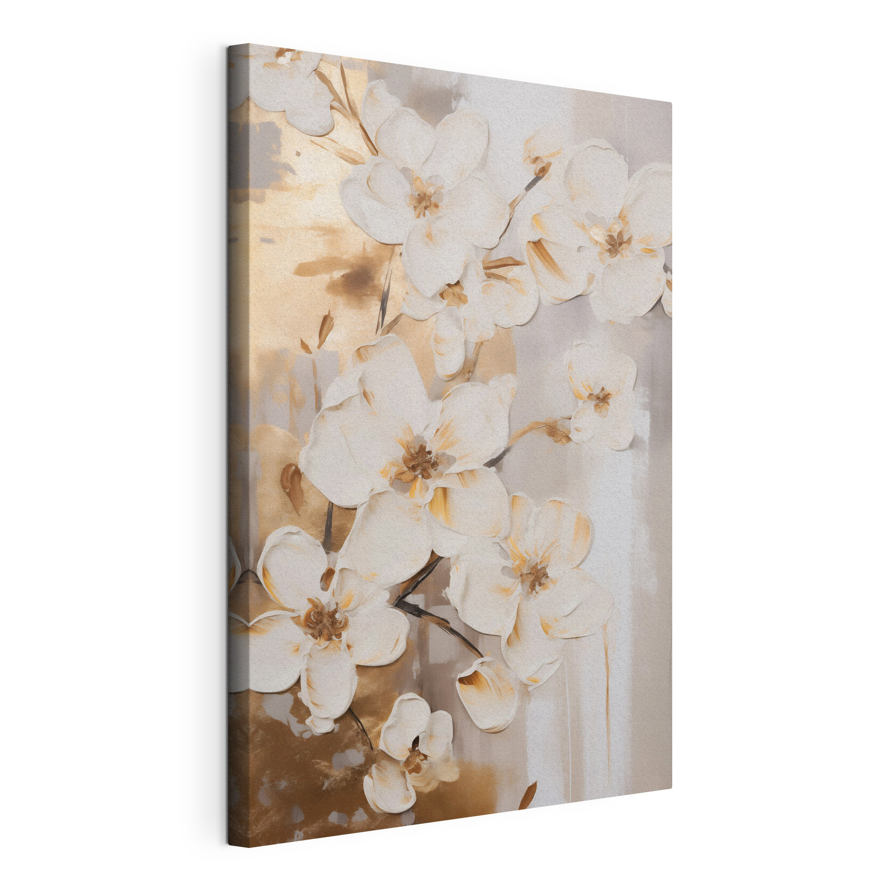 Painting of flowers on a wall Painting of flowers on a wall