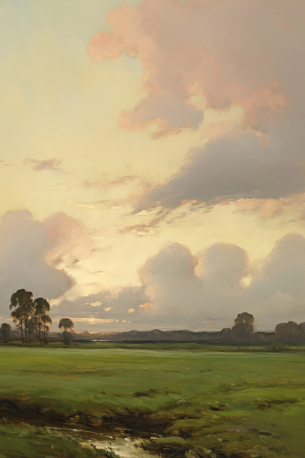 Landscape with trees and clouds Landscape with trees and clouds