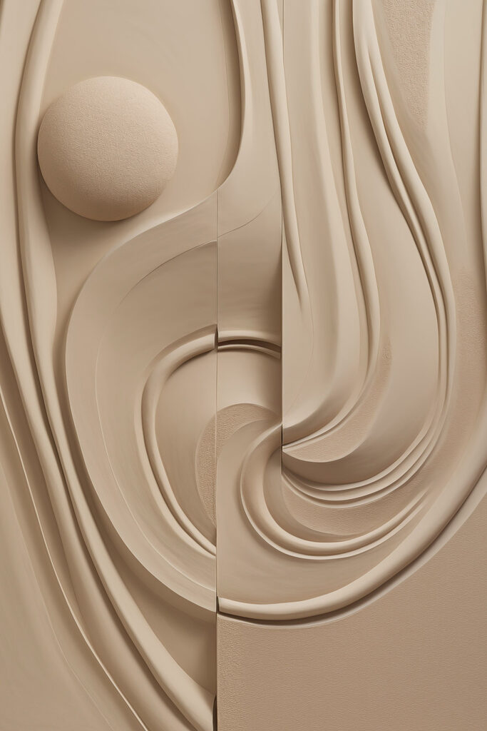 Flowing lines in neutral tones