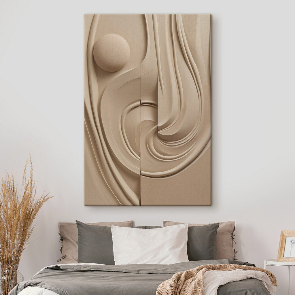 Flowing lines in neutral tones