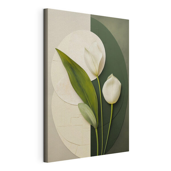 White flowers with green leaves