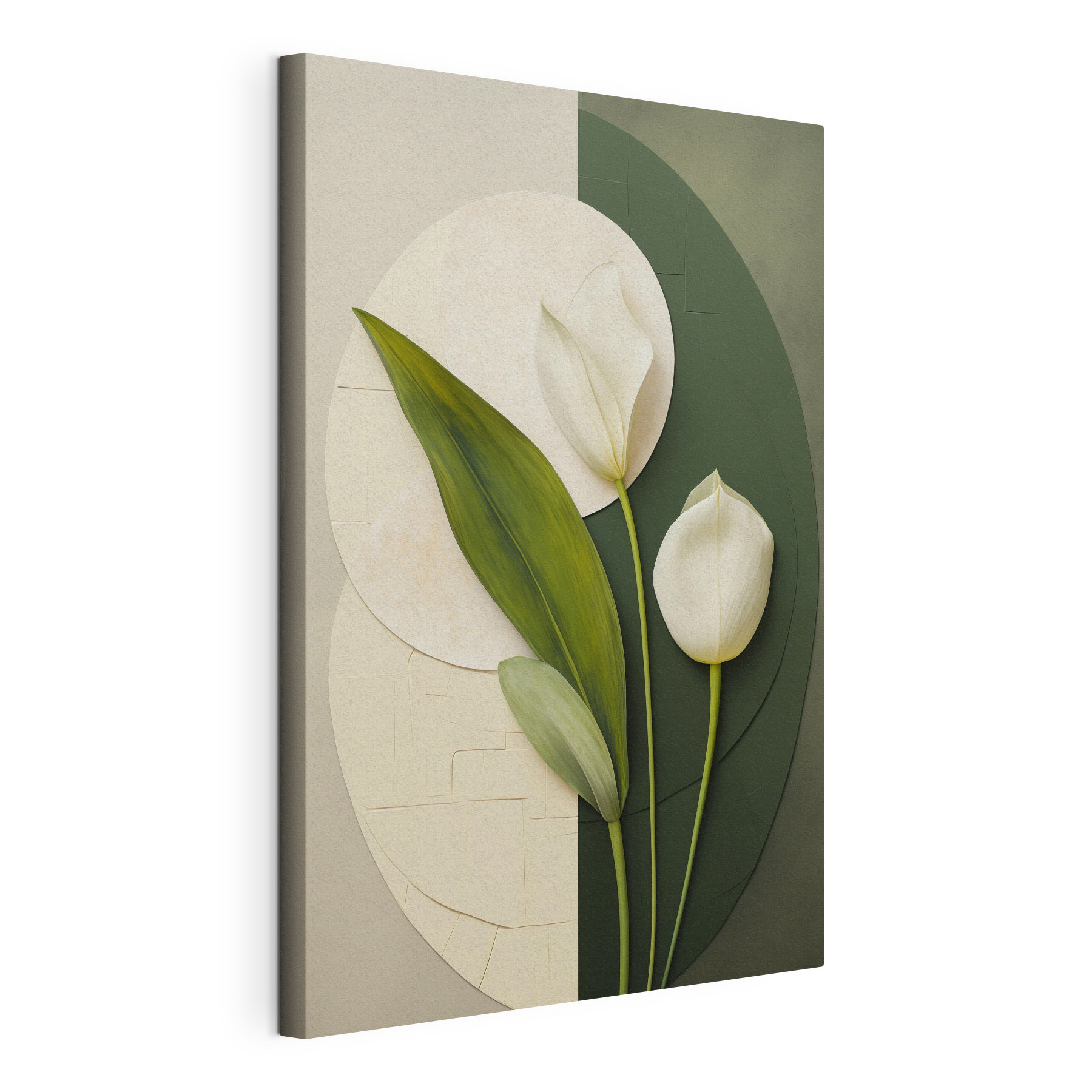 White flowers with green leaves