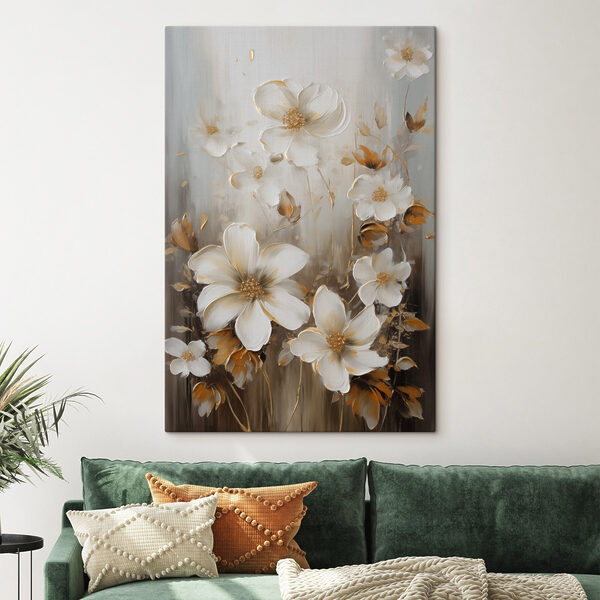 Painting of white flowers