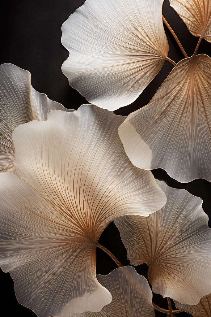 Delicate leaves in soft hues Delicate leaves in soft hues