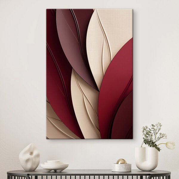 Flowing curves in warm hues