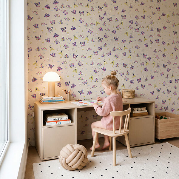 Motief met vlinders en bloemen Motief met vlinders en bloemen