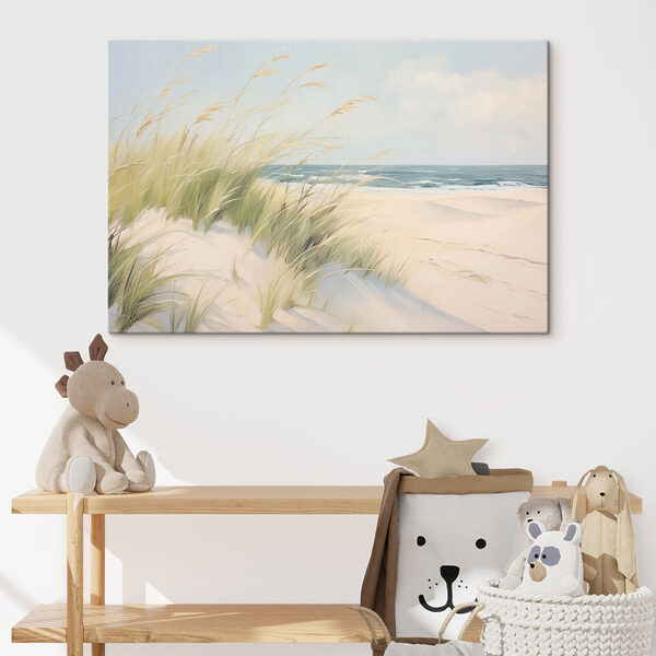 Beach with grass and sand Beach with grass and sand