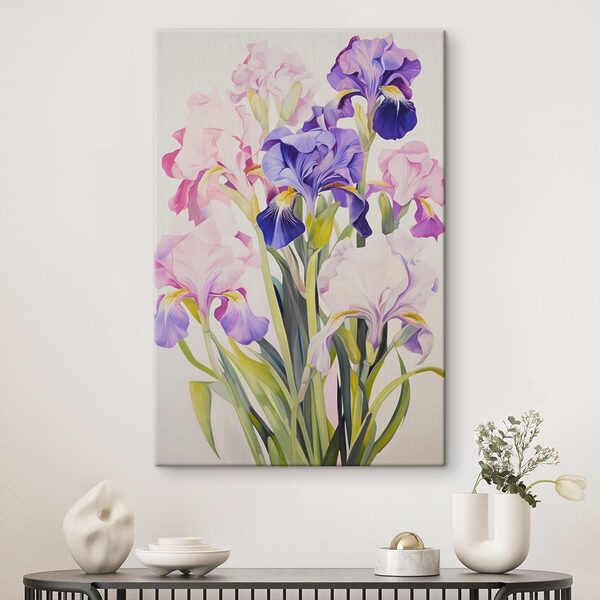Painting of flowers on a white background Painting of flowers on a white background