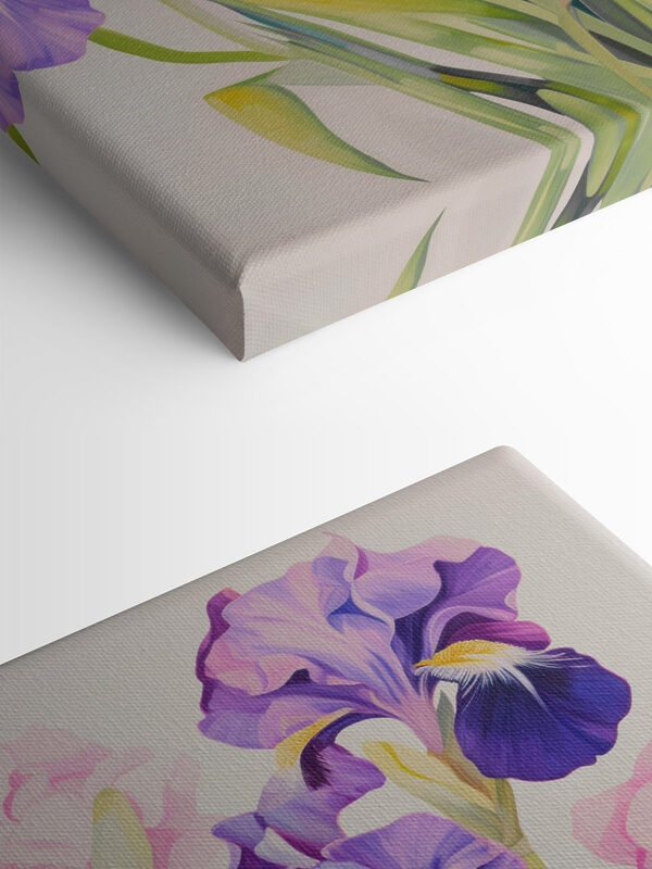 Painting of flowers on a white background Painting of flowers on a white background