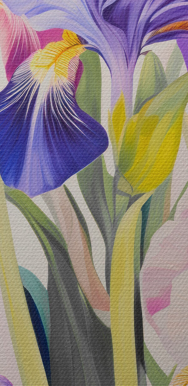 Painting of flowers on a white background Painting of flowers on a white background