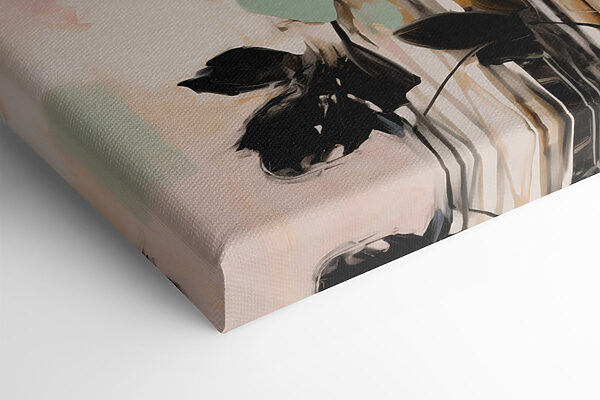 Painting of flowers on a white surface