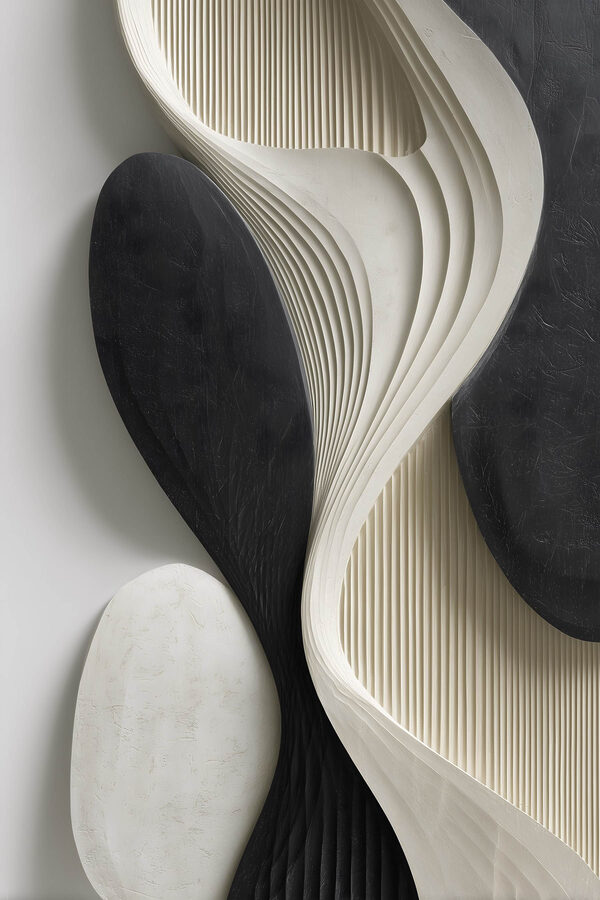 Black and white sculpture