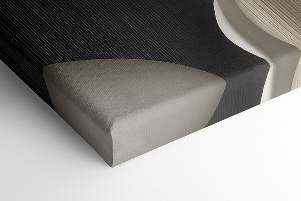 Black and white wavy wall art