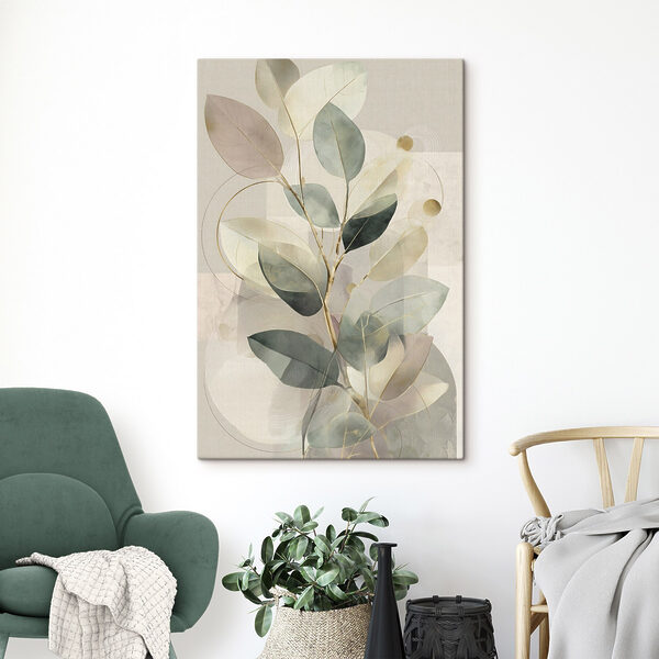 Soft tones and gentle leaf patterns Soft tones and gentle leaf patterns