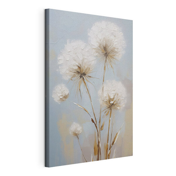 Canvas Schilderijen Schilderij van bloemen op een blauwe achtergrond (Artikelnummer: s49895) Canvas Schilderijen Canvas Schilderijen Schilderij van bloemen op een blauwe achtergrond (Artikelnummer: s49895)
