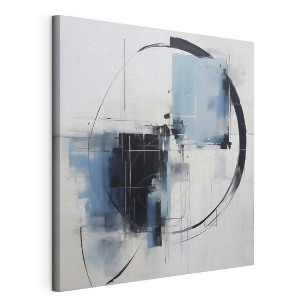 Canvas Schilderijen Canvas Schilderijen Schilderij van een cirkel en een zwarte cirkel (Artikelnummer: s49900)