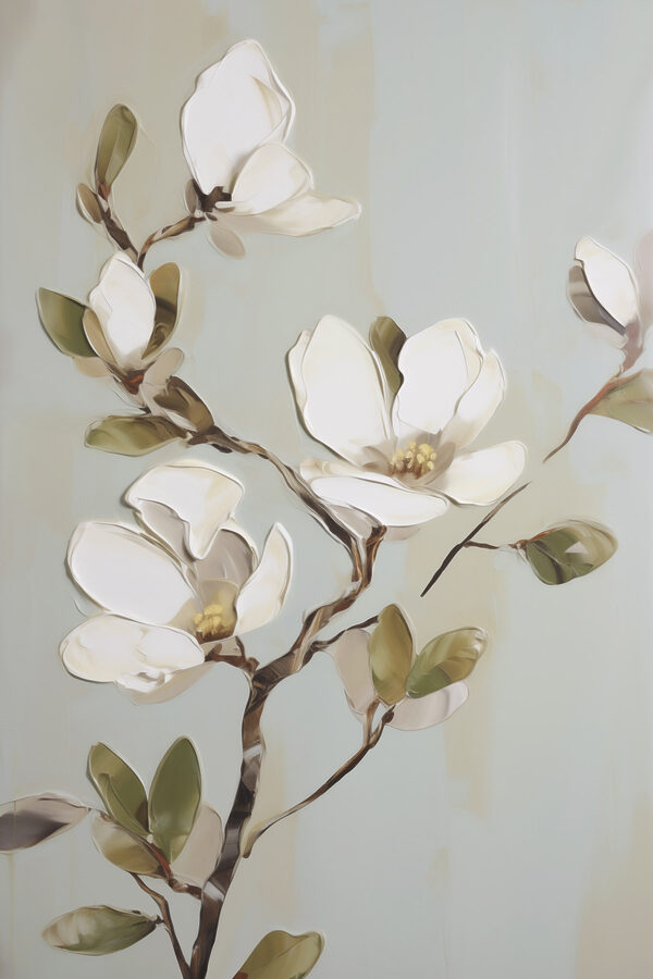 Painting of a white flower