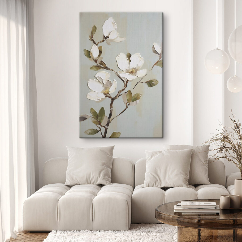 Painting of a white flower