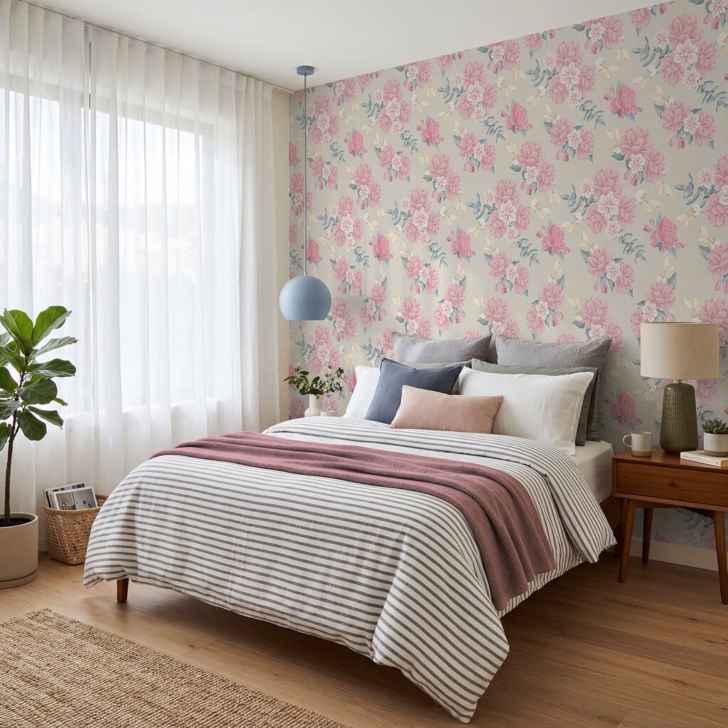 Patroon met roze bloemen