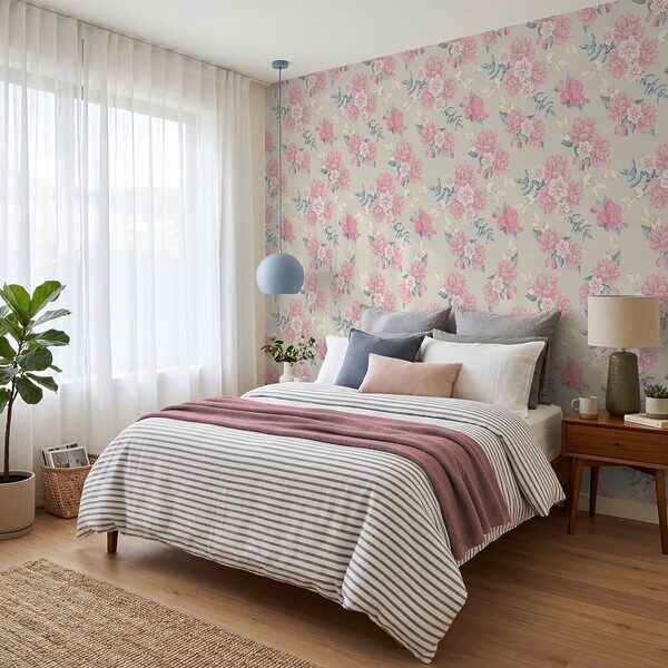 Patroon met roze bloemen
