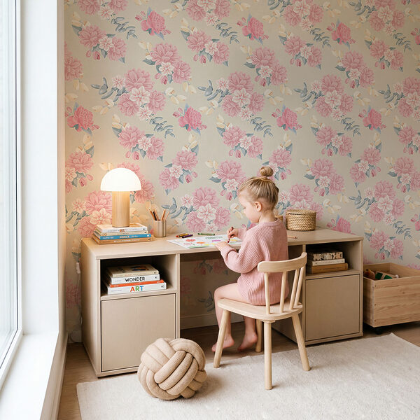 Patroon met roze bloemen