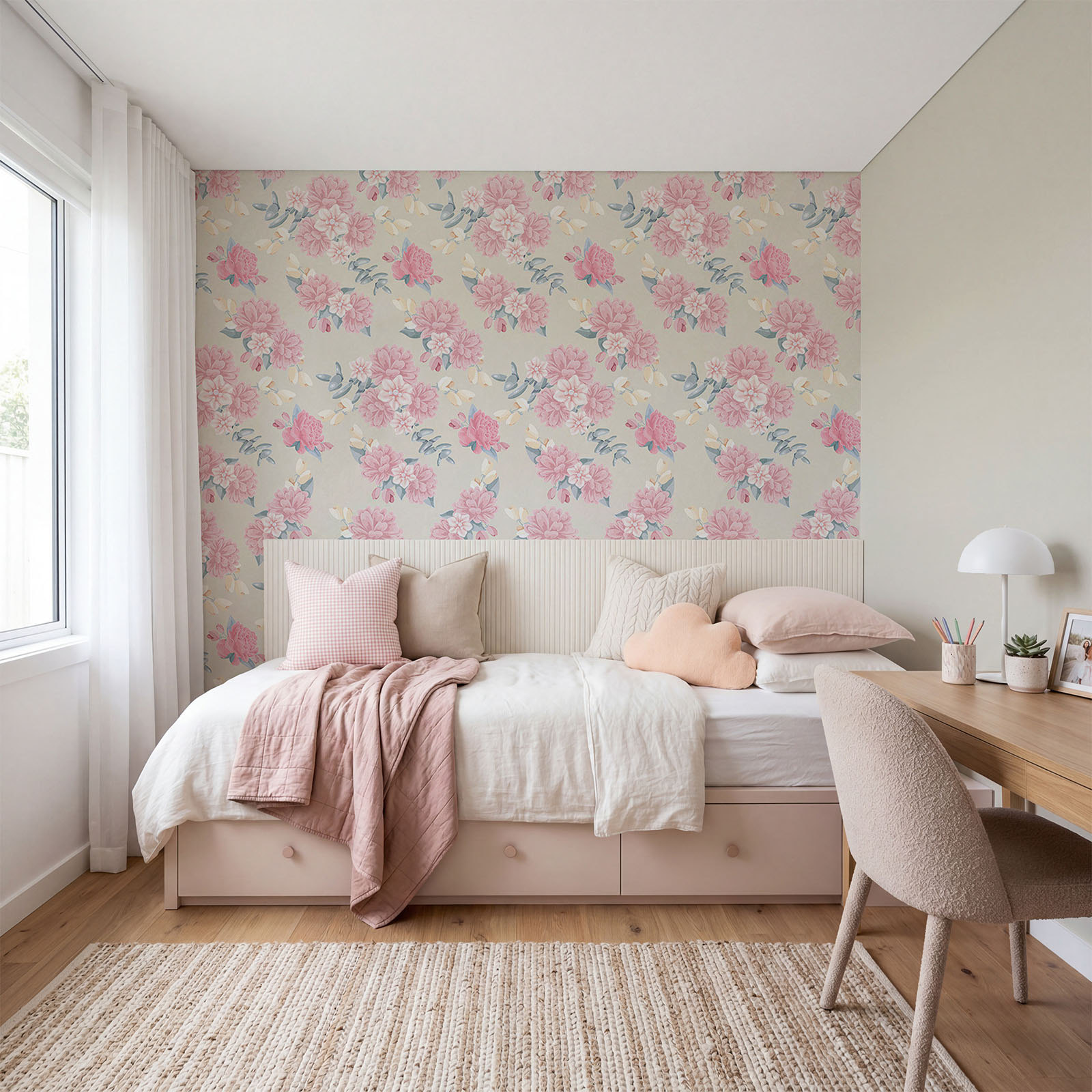 Patroon met roze bloemen