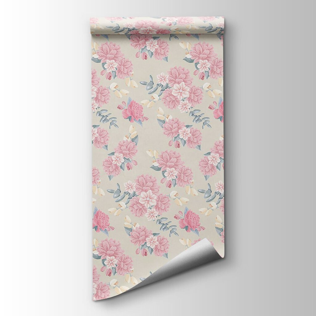 Pattern of pink flowers