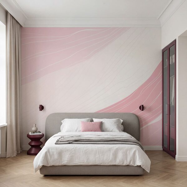 Roze en witte golvende lijnen Roze en witte golvende lijnen