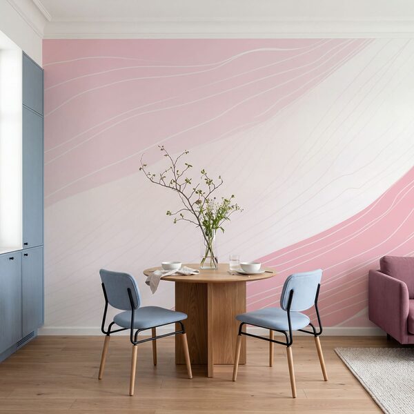 Roze en witte golvende lijnen Roze en witte golvende lijnen