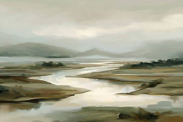 River running through a valley