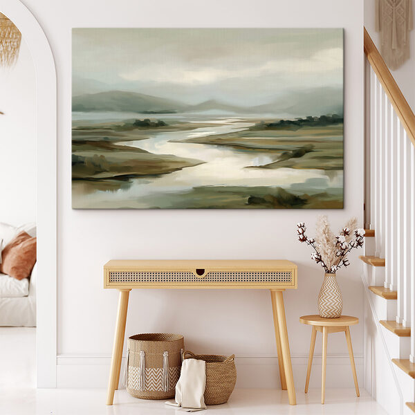 River running through a valley