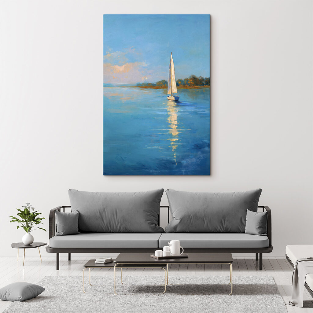 Sailboat on a body of water Sailboat on a body of water