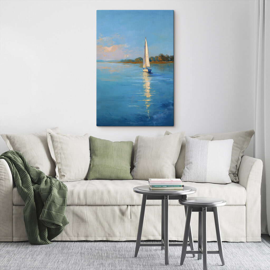 Sailboat on a body of water Sailboat on a body of water