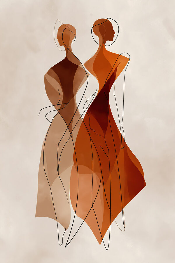 Drawing of two women