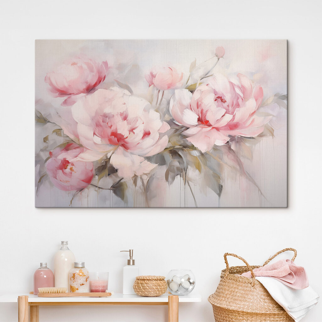 Painting of pink flowers