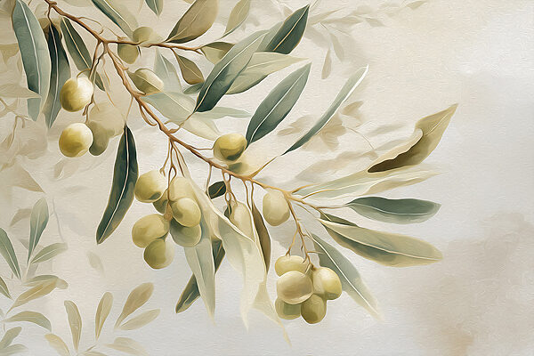 Delicate branch with subtle leaves