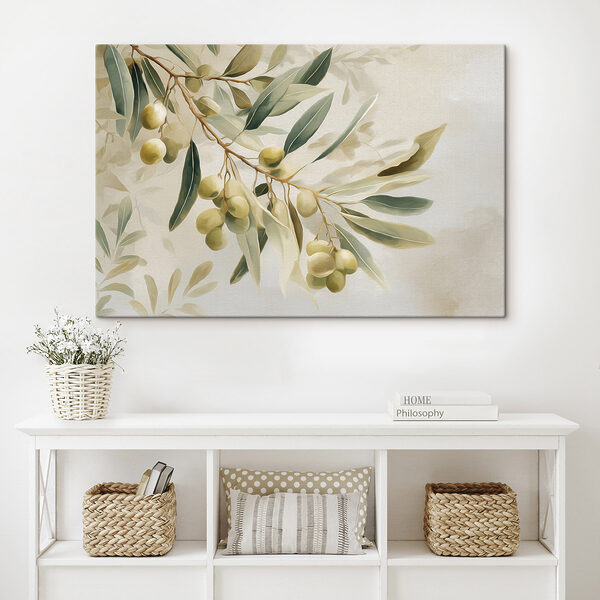 Delicate branch with subtle leaves