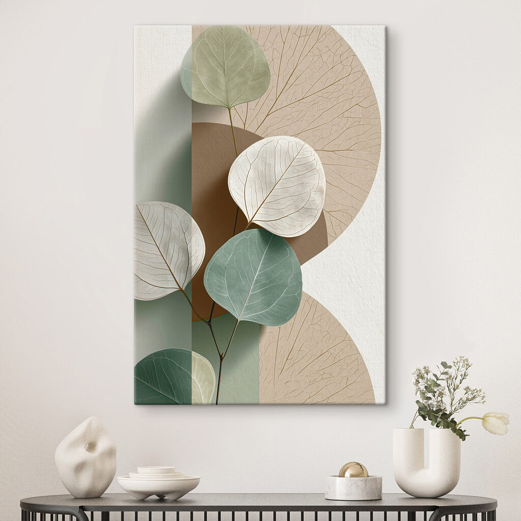 Serene leaves on a soft background