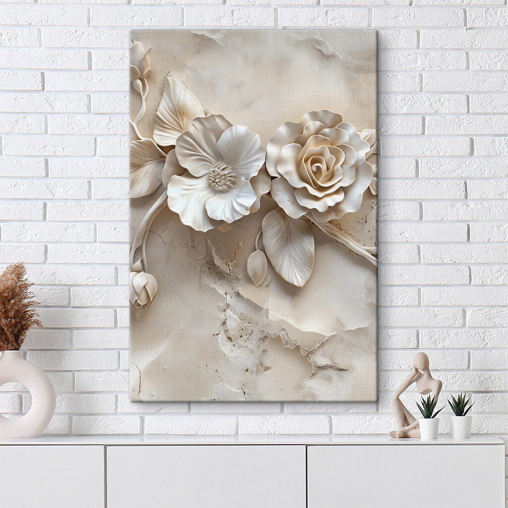 Delicate floral design in neutral tones Delicate floral design in neutral tones